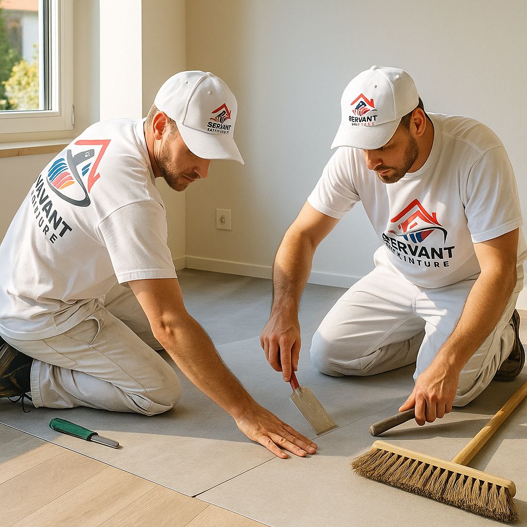 Pose de lames LVT avec finitions soignées
